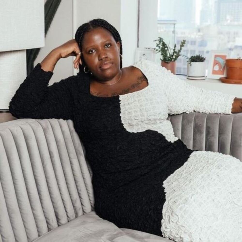 Mara Hoffman The Amy Popcorn Bodycon Midi Dress Black and White Size XL‎ - Picture 4 of 15